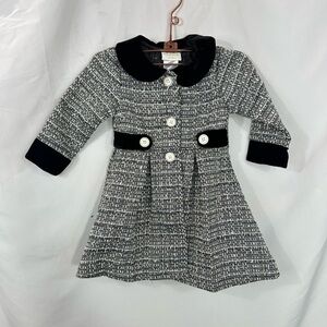 Blueberri Gold black white and gold tweed jacket size 2T
